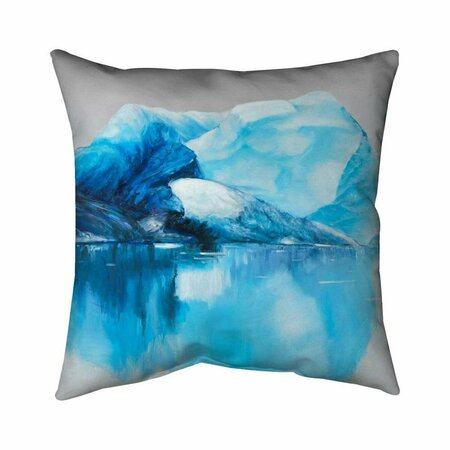 BEGIN HOME DECOR 26 x 26 in. Iceland Icebergs-Double Sided Print Indoor Pillow 5541-2626-LA90